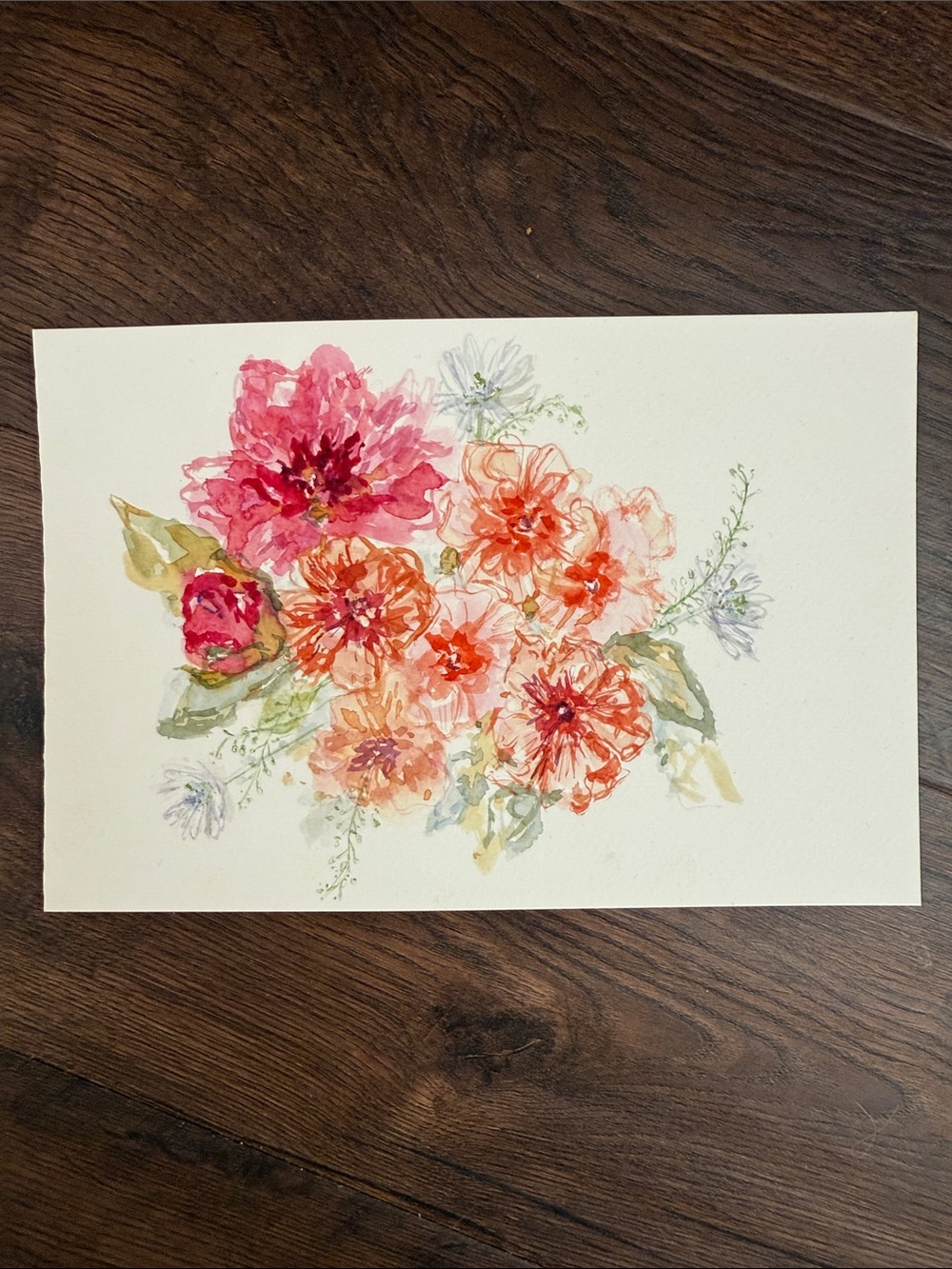 Set of 3 - Mixed Media Floral & Fruit Art - Original Pieces